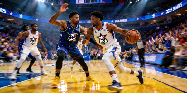 2026赛季NBA全明星球员在比赛中执行关键战术的画面